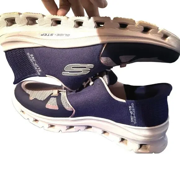 Skechers Size 9.5 Slip Ins Vegan Purple and Pink Glide Step Pro Sneakers - Picture 9 of 14